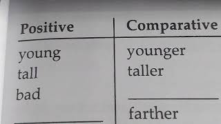 COMPARISON POSITIVE COMPARATIVE SUPERLATIVE IN ENGLISH [upl. by Laersi]