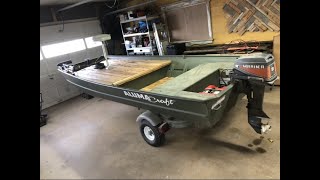 14 ft Jon boat build 2 bass Muskie boat conversion [upl. by Brower]