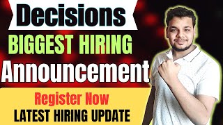 HclTech  Decisions Biggest Hiring  OFF Campus Drives For 2024  2023  2022 Batch  Fresher Jobs [upl. by Htaeh]