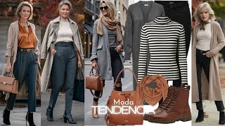 MODA TENDENCIA OTOÑO INVIERNO 2025 COMBINACIONES FAVORITAS DE LAS CELEBRITY MADURAS ÚSALA A TU FAVOR [upl. by Mar]