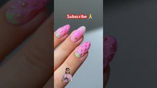 Sweet like strawberries and bubblegum🌸nailsnailartsummernailsnaildesign [upl. by Aivart]