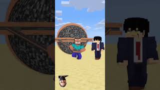 HELP Herobrine Super Strong Pull With Bigger And Bigger Bedrock friendship shorts trending anime [upl. by Nabroc]