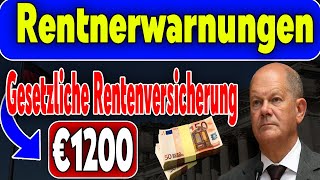 Gesetzesreform bringt 1200 € zusätzlich für gesetzliche Rentenversicherung Rentner in Deutschland [upl. by Albemarle]