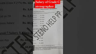 SALARY GRADE C STENOGRAPHER sscsteno sscsteno2022 steno steno2023 cglaso stenographer [upl. by Shuping455]