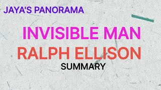 INVISIBLE MAN BY RALPH ELLISON  SUMMARY [upl. by Lrae]