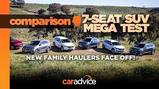 2018 7SEATER SUV MEGA TEST CX8 v 5008 v Tiguan Allspace v Kodiaq v Santa Fe v Sorento [upl. by Egon]