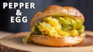 Italian Pepper and Egg Sandwich Recipe [upl. by Alaik]