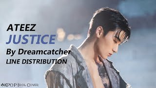 AI COVER How Would ATEEZ Sing DREAMCATCHER JUSTICE  Line Distribution [upl. by Profant906]