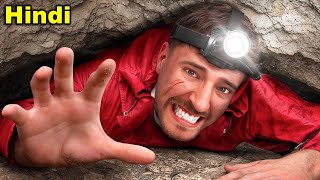 7 Days Stranded In A Cave in Hindi  Mr Beast Hindi [upl. by Rebm]