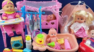 9 Minutes Satisfying with Unboxing Cute Doll Playset Baby Bathtub Toys Review  ASMR [upl. by Dnalel]