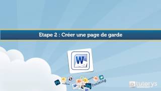 Comment insérer une page de garde avec Word 2007 [upl. by Annaig]