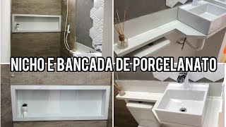 FAÇAVOCÊMESMO  NICHO E BANCADA DE PORCELANATO PARA BANHEIRO [upl. by Faxun]