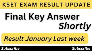 KSET 2024 Result Updates amp Final Key Answer Updates KSET [upl. by Ob]