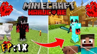 Finally I Started Minecraft pe Hardcore series Episode 1 my best experience 😎 minecraft hardcore [upl. by Ledah]