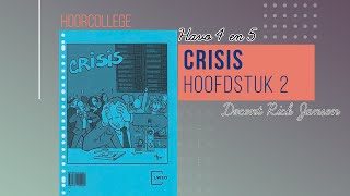 Economie HAVO 4  Crisis  Hoofdstuk 2 hoorcollege [upl. by Sackey879]