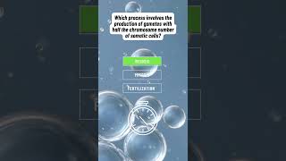 the production of gametes with half the chromosome number of somatic cells is Meiosis [upl. by Anaidirib]