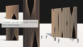 Curtain Louver Facade Rhino Grasshopper Tutorial [upl. by Haidebej]