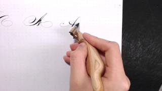 Variations of Pointed Pen Letter quotAquot [upl. by Dwan]