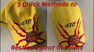 Three methods to restore amp reshape old baseball caps amp hats [upl. by Chatwin]