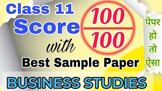 Business studies half yearly paper  sample paper 2024  business studies class 11  Class 11 Bst [upl. by Giusto]