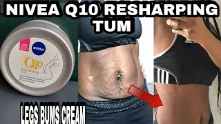 I tried skin tighten Nivea Q10 firming reshaping tum cream for 3 days it works [upl. by Yim]