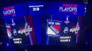 Rangers playoff intro Game 2  National Anthem [upl. by Eidassac]