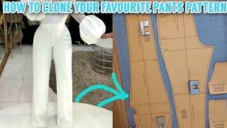 How to Make a New Pattern From Your Favorite PantsTrousers Without taking it Apart [upl. by Assyli]