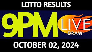 Lotto Result Today 900 pm draw October 02 2024 Wednesday PCSO LIVE [upl. by Anilad554]