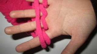 TUTO TRICOT SAMRA 9 ANS VOUS APPREND A TRICOTER AVEC LES DOIGTS  KNIT WITH YOUR FINGERS [upl. by Lesna235]