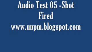 Audio Test 05 Shot Fired [upl. by Eiuqnimod30]