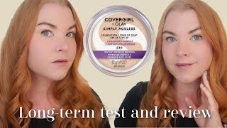 COVERGIRL  Olay Simply Ageless Instant Wrinkle Defying Foundation LongTerm Wear Test and Review [upl. by Adnalahs]