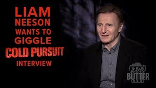 Liam Neeson Cold Pursuit Interview quotI wanted to gigglequot  Extra Butter [upl. by Moon]