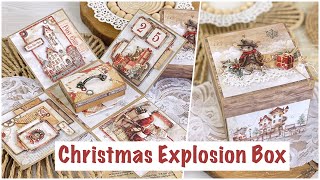 How to decorate Explosion Box  Stamperia Gear up for Christmas [upl. by Pas]