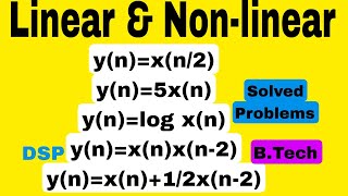 linear and Non linear solved Problems part 2 [upl. by Russell]