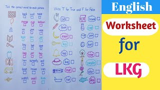 English worksheets for LKG class part 3 LKG English worksheets  Jkg Worksheets  Eng Teach [upl. by Alain]