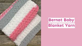 Bernat Blanket Yarn Pink amp Gray Trinity Bulky Yarn Crochet [upl. by Kred]