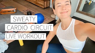 30 MINUTE SWEATY CARDIO CIRCUIT  dumbbells options modifications included  Dr LA Thoma Gustin [upl. by Haerle234]