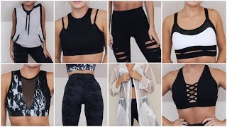 LOOK BOMB AT THE GYM  Inexpensive TRYON Workout Clothes Haul  Minimalist Aesthetic [upl. by Nimaynib]