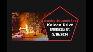 Ballston Spa House fire Kaleen Drive [upl. by Otto875]