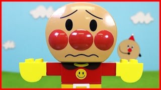 アンパンマンおもちゃアニメ おしゃべりブロックdeあそぼう！ あんぱんくん 歌 映画 テレビ Anpanman Toys Block Labo [upl. by Aifas]