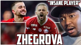 EDON ZHEGROVA IS NEXT LEVEL PLAYER AT LILLE PLAYER REACTION [upl. by Mulvihill]