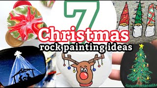 7 Christmas Rock Painting Ideas for Beginners  Stone Painting for Christmas  DIY Christmas Gifts [upl. by Ynnep]