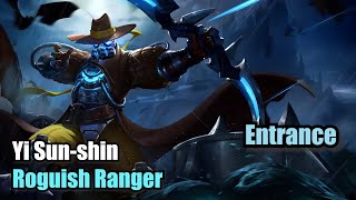 Yi Sun shin Roguish Ranger Skin Elite Entrance Upscale 4K Mobile Legends MOBILELEGENDS [upl. by Leanne]