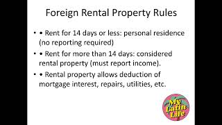 Full Guide to US Tax Deductions on Foreign Property Explained [upl. by Meedan]