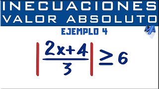 Inecuaciones con valor absoluto  Ejemplo 4 [upl. by Eintihw]