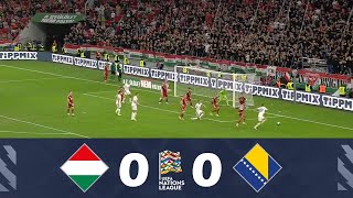 Hungary vs Bosnia amp Herzegovina 00  UEFA Nations League 202425  Match Highlights [upl. by Bertram]