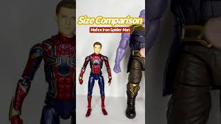 SIZE COMPARISON Mafex Iron SpiderMan mafex spidermannowayhome spiderman [upl. by Giardap]