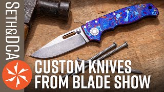 Custom Knives from Blade Show 2022  Between Two Knives [upl. by Yrot]