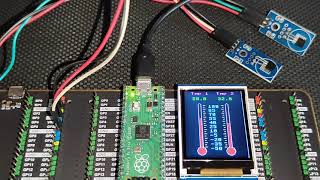 RP2040 Raspberry PI PICO  Dual DS18B20 Temperature Sensor Read and Show in Waveshare TFT Display [upl. by Isidore]