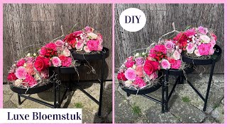 Hoe maak je dit LUXE BLOEMSTUK 🌹❤️💕  Cursus Bloemschikken 282  Carlein Tukkers [upl. by Akaya]